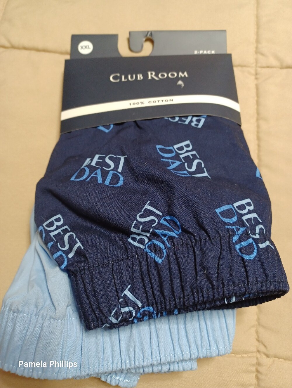 Club Room Navy & Light Blue 'Best Dad' Cotton Shorts 2-Pack